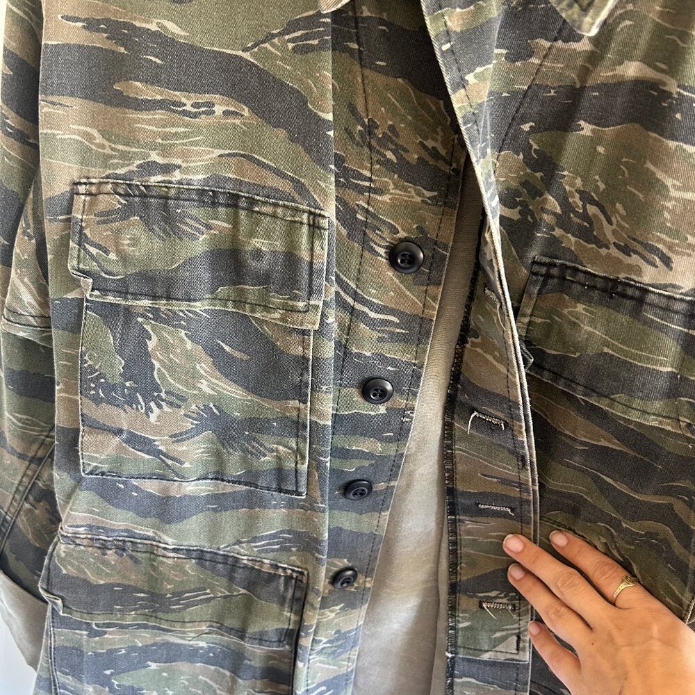 Vintage 90s Tiger Camo Jacket (Sz S) - Picture 3 of 5